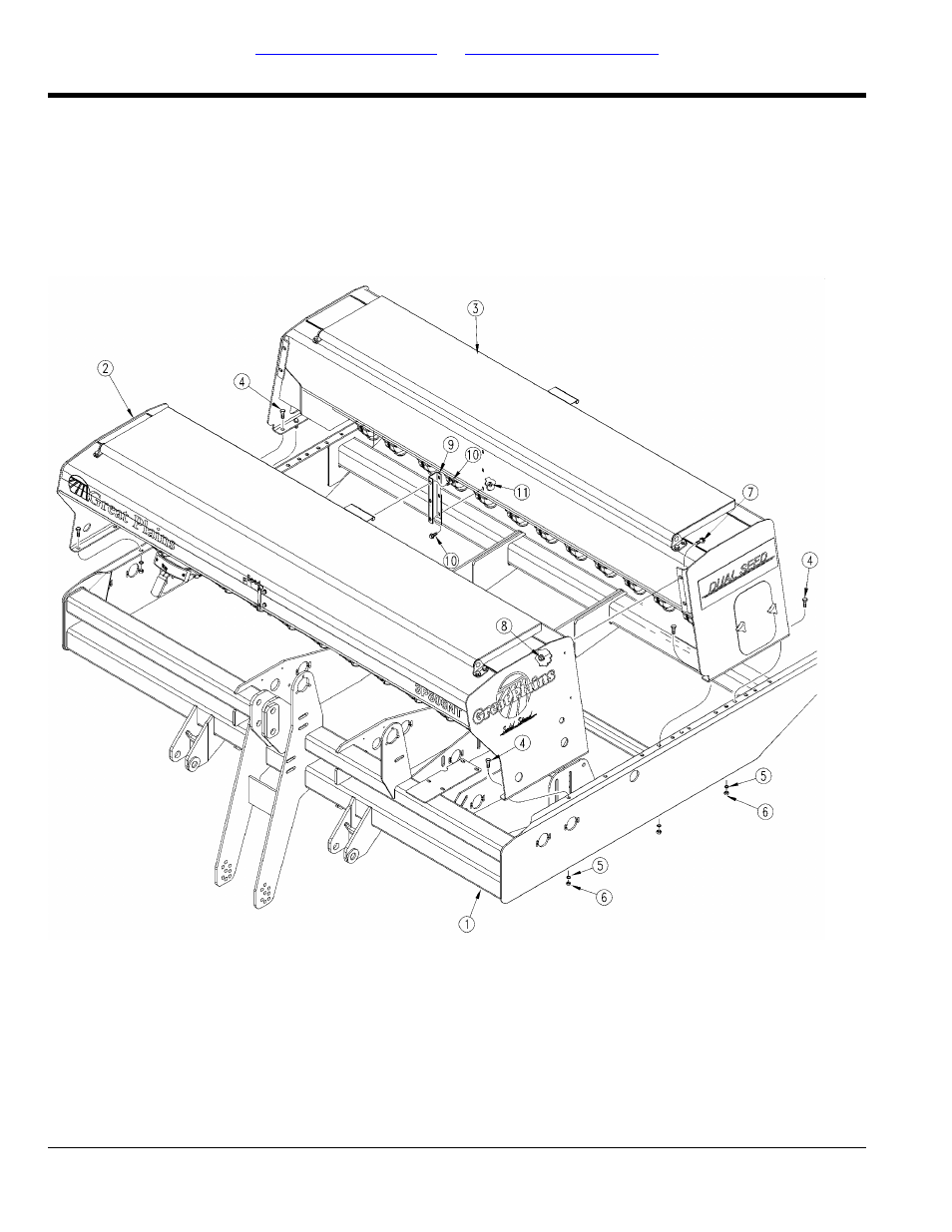 Seed and dual seed box mounting | Great Plains 3P806NT Parts Manual User Manual | Page 18 / 148