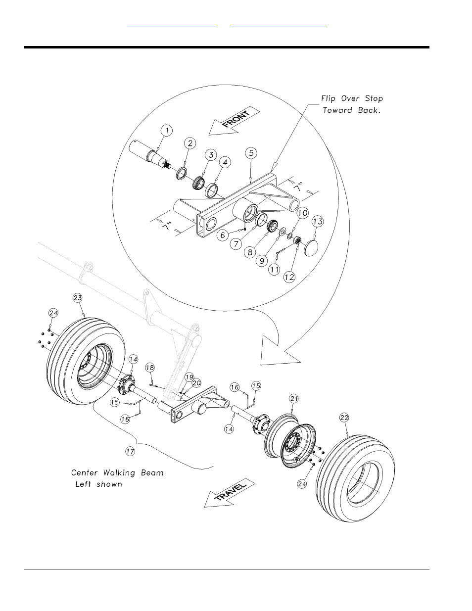 Section 3: transport, Center walking beam (s/n 1424cc-) | Great Plains 6548 Series VII Field Cultivator-Rigid Hitch Parts Manual User Manual | Page 20 / 96