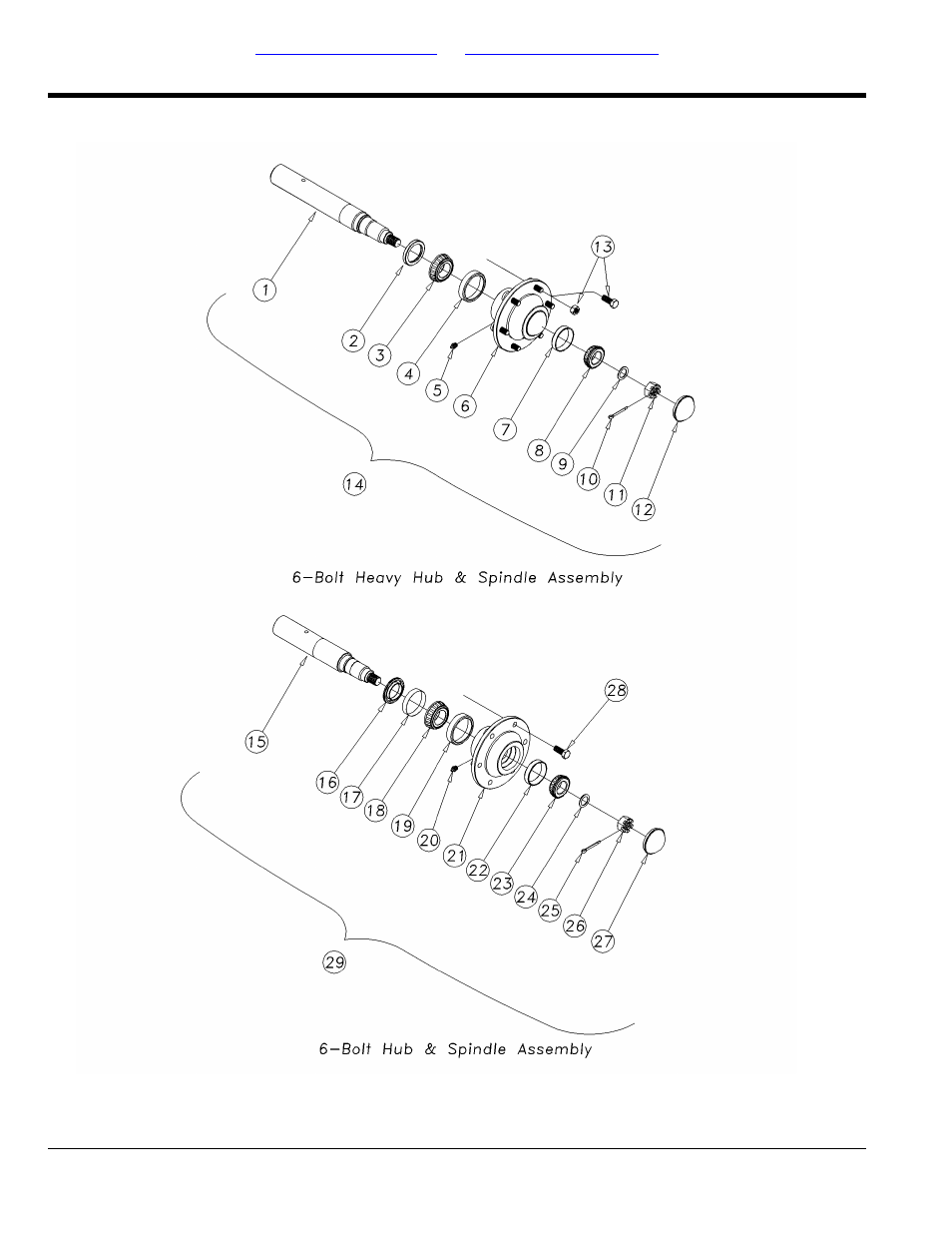 Bolt hub & spindle assembly (s/n 1424cc-) | Great Plains 6548 Series VII Field Cultivator-Rigid Hitch Parts Manual User Manual | Page 30 / 96