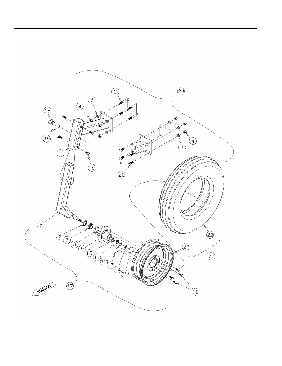 Front gauge wheel assembly | Great Plains 6548 Series VII Field Cultivator-Rigid Hitch Parts Manual User Manual | Page 34 / 96