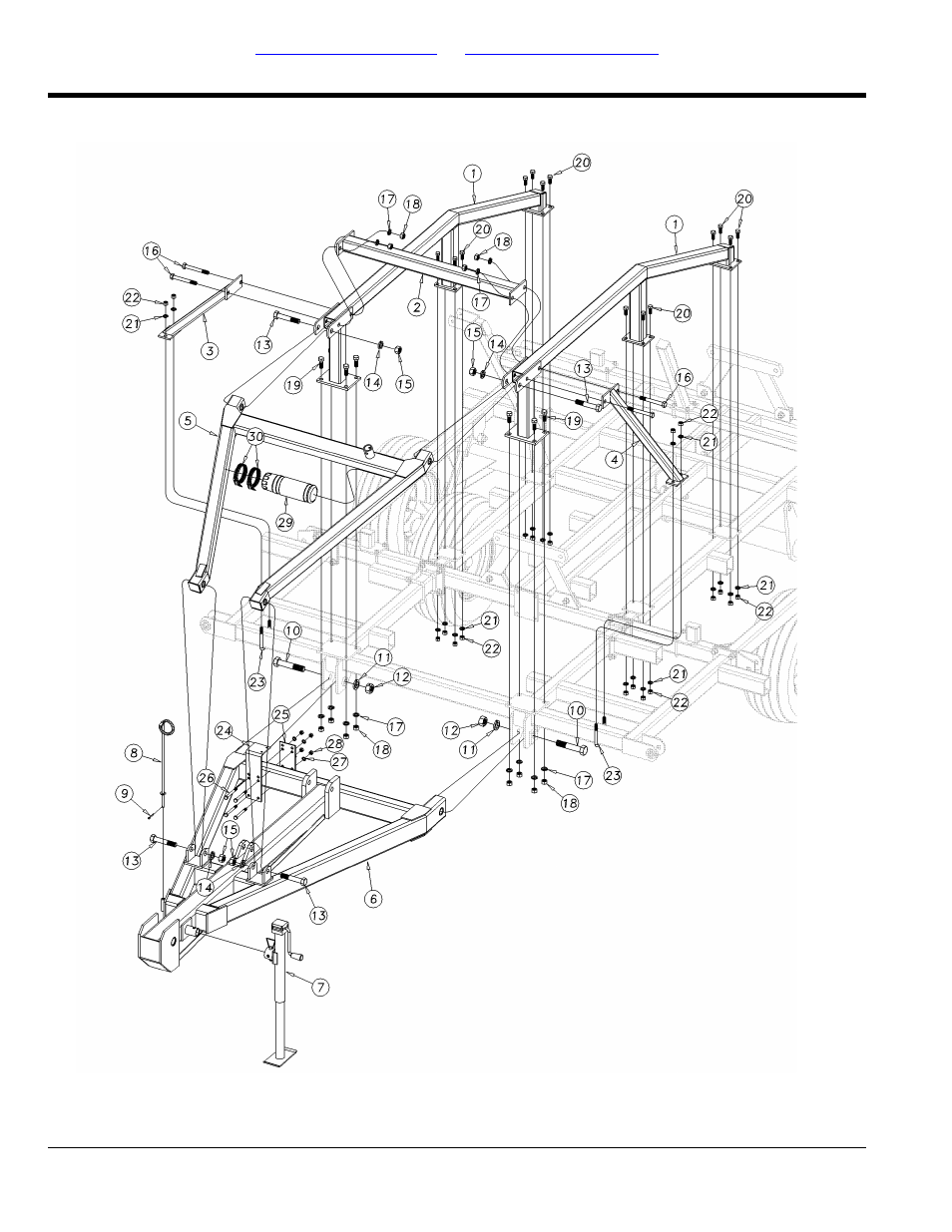 Rigid hitch truss assembly | Great Plains 6548 Series VII Field Cultivator-Rigid Hitch Parts Manual User Manual | Page 8 / 96