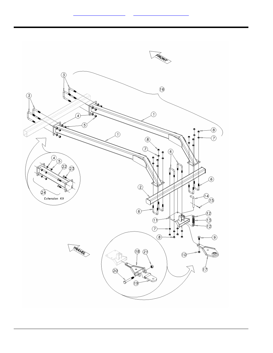 Extended ez hitch | Great Plains 6548 Series VII Field Cultivator-Rigid Hitch Parts Manual User Manual | Page 86 / 96