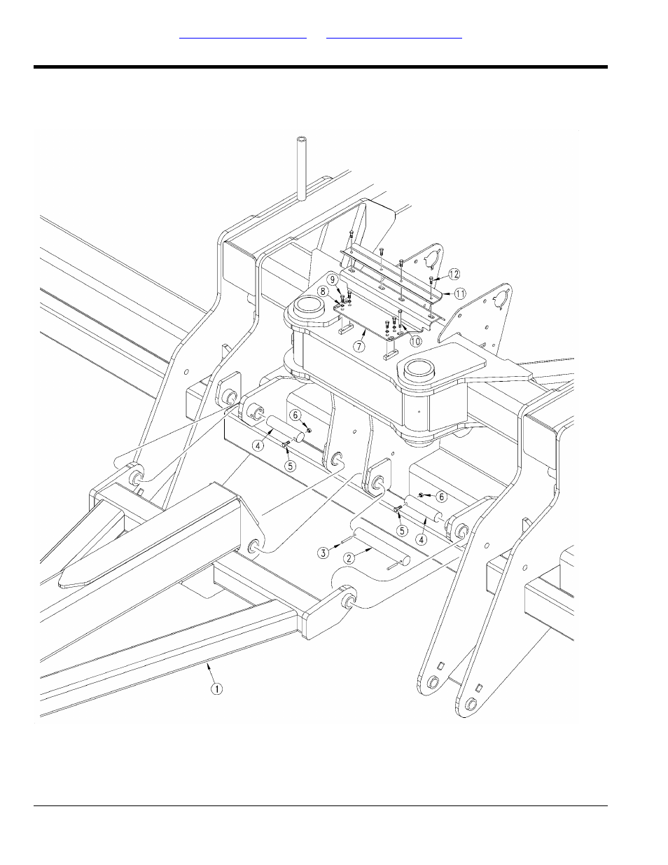 Tongue to center frame | Great Plains YP4425A Parts Manual User Manual | Page 12 / 192