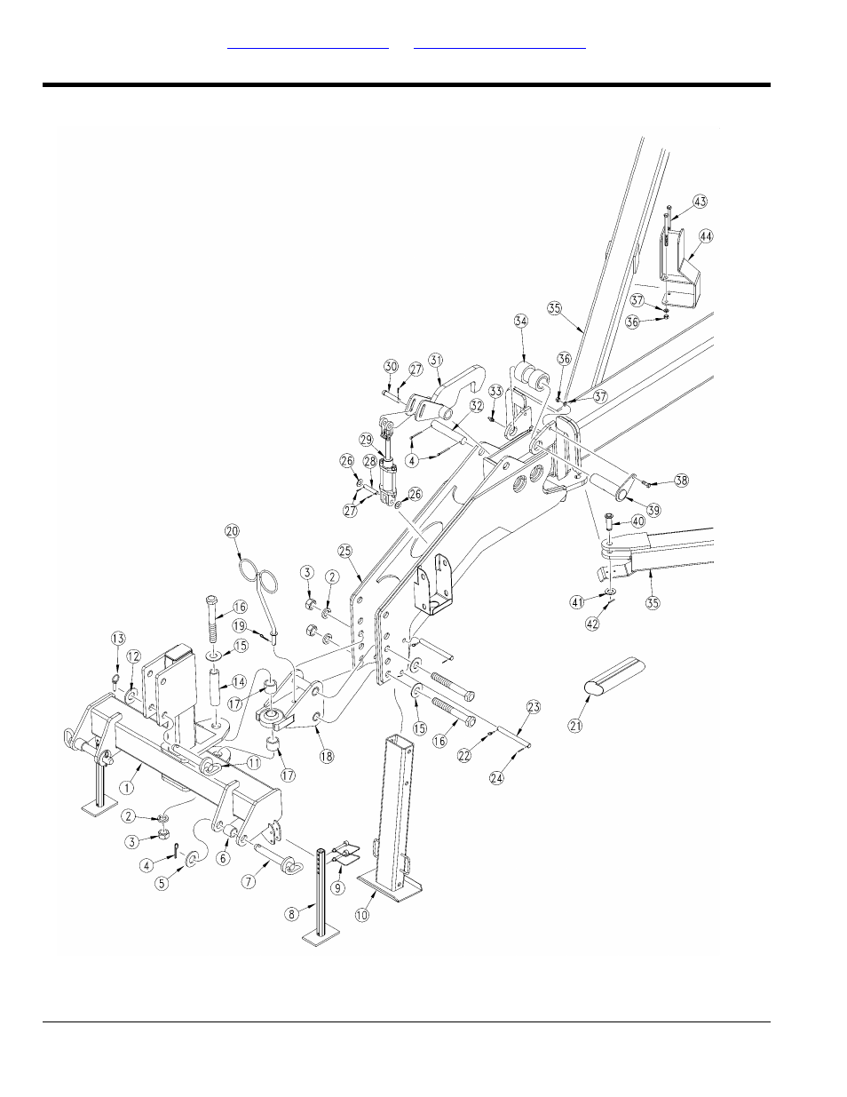 Frame, Tongue, Selected models | Table of contents part number index tongue | Great Plains YP4425A Parts Manual User Manual | Page 8 / 192