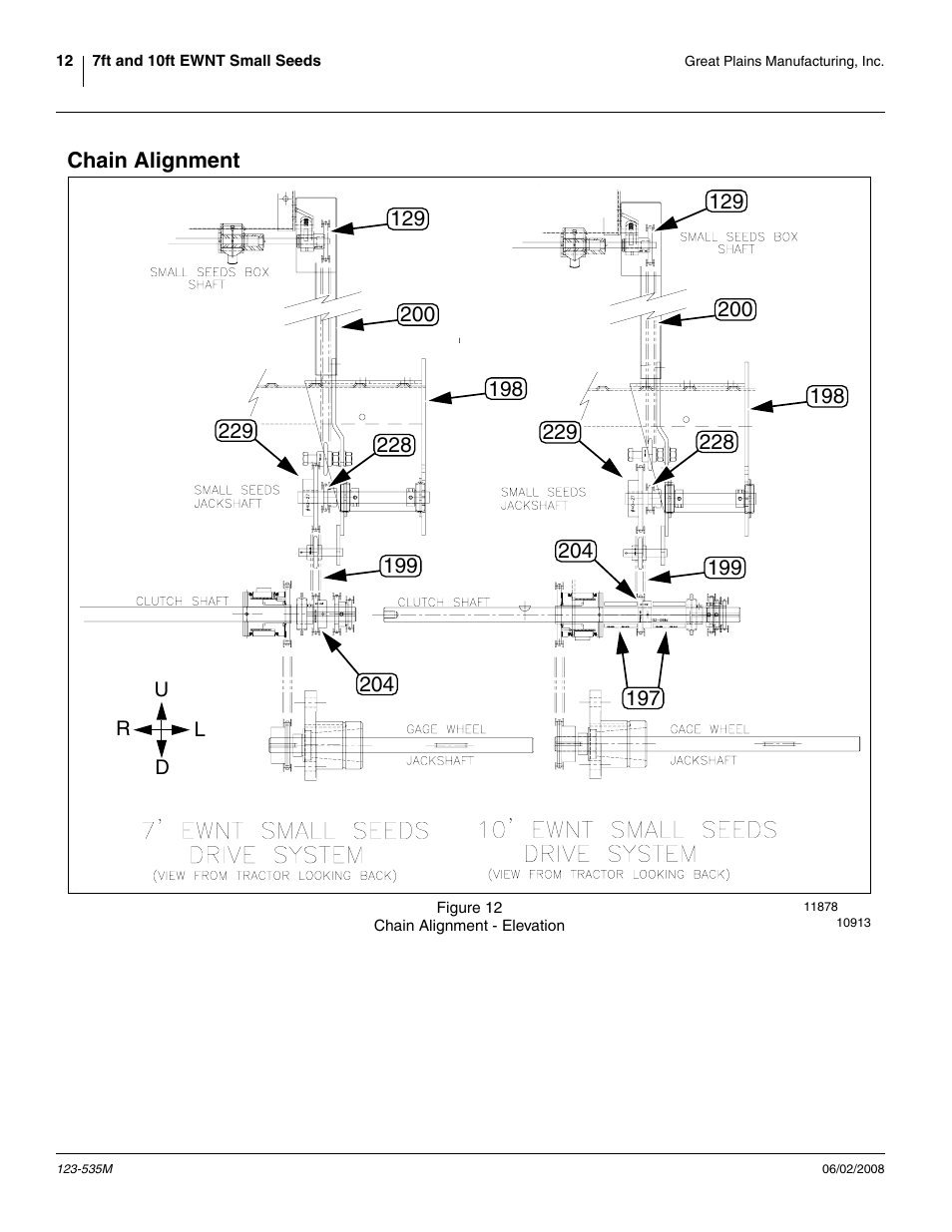 Chain alignment | Great Plains 1005NT Assembly Instructions User Manual | Page 14 / 44