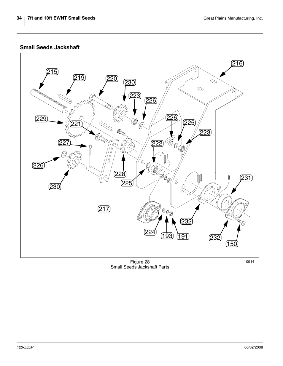 Small seeds jackshaft | Great Plains 1005NT Assembly Instructions User Manual | Page 36 / 44