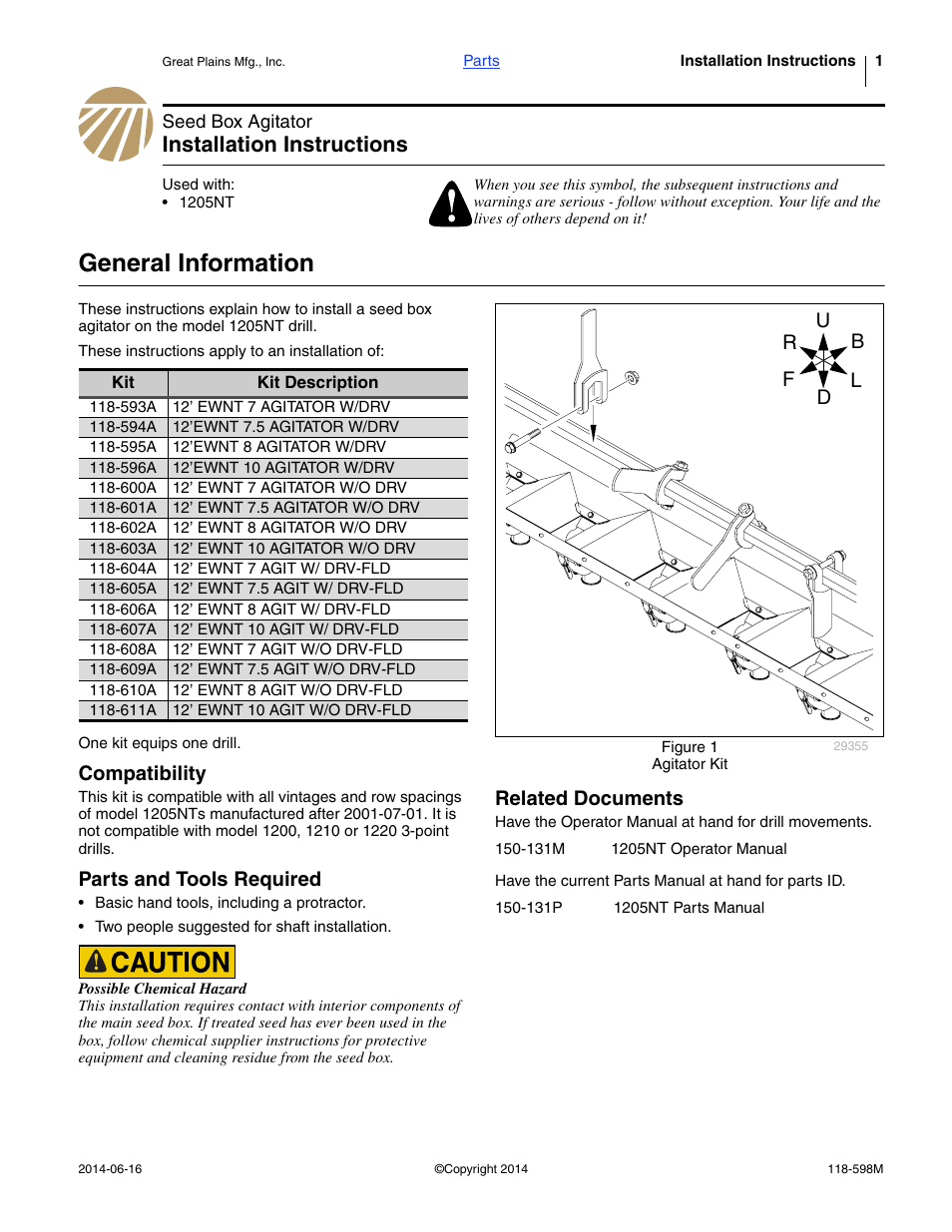 Great Plains 1205NT Assembly Instructions User Manual | 14 pages