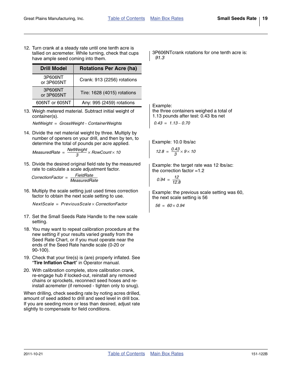 Great Plains 606NT Material Rate User Manual | Page 21 / 48