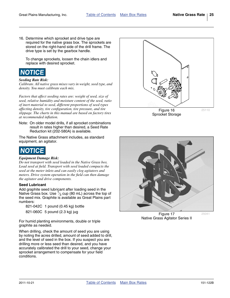 Seed lubricant | Great Plains 606NT Material Rate User Manual | Page 27 / 48