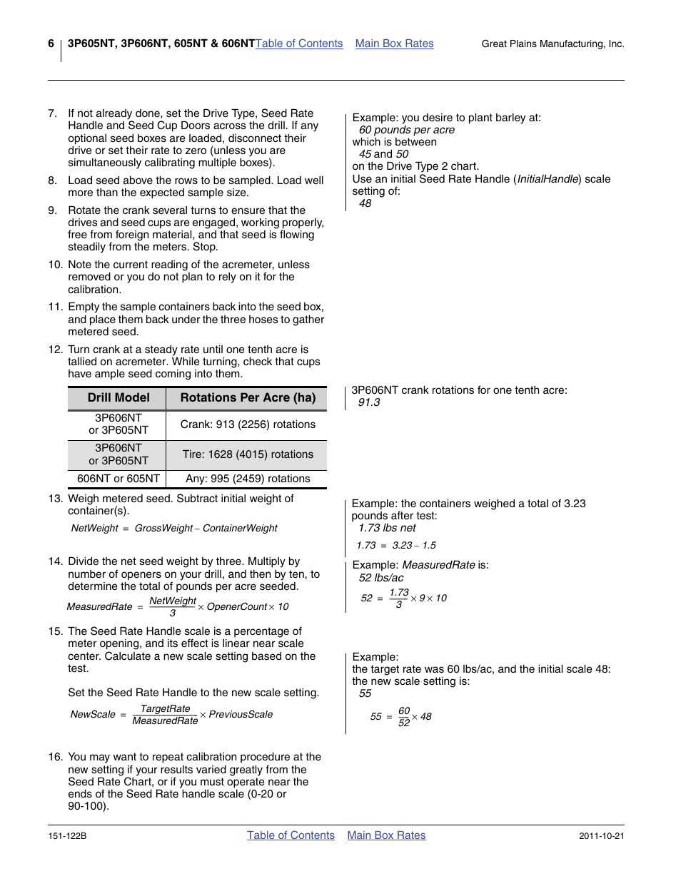 Great Plains 606NT Material Rate User Manual | Page 8 / 48