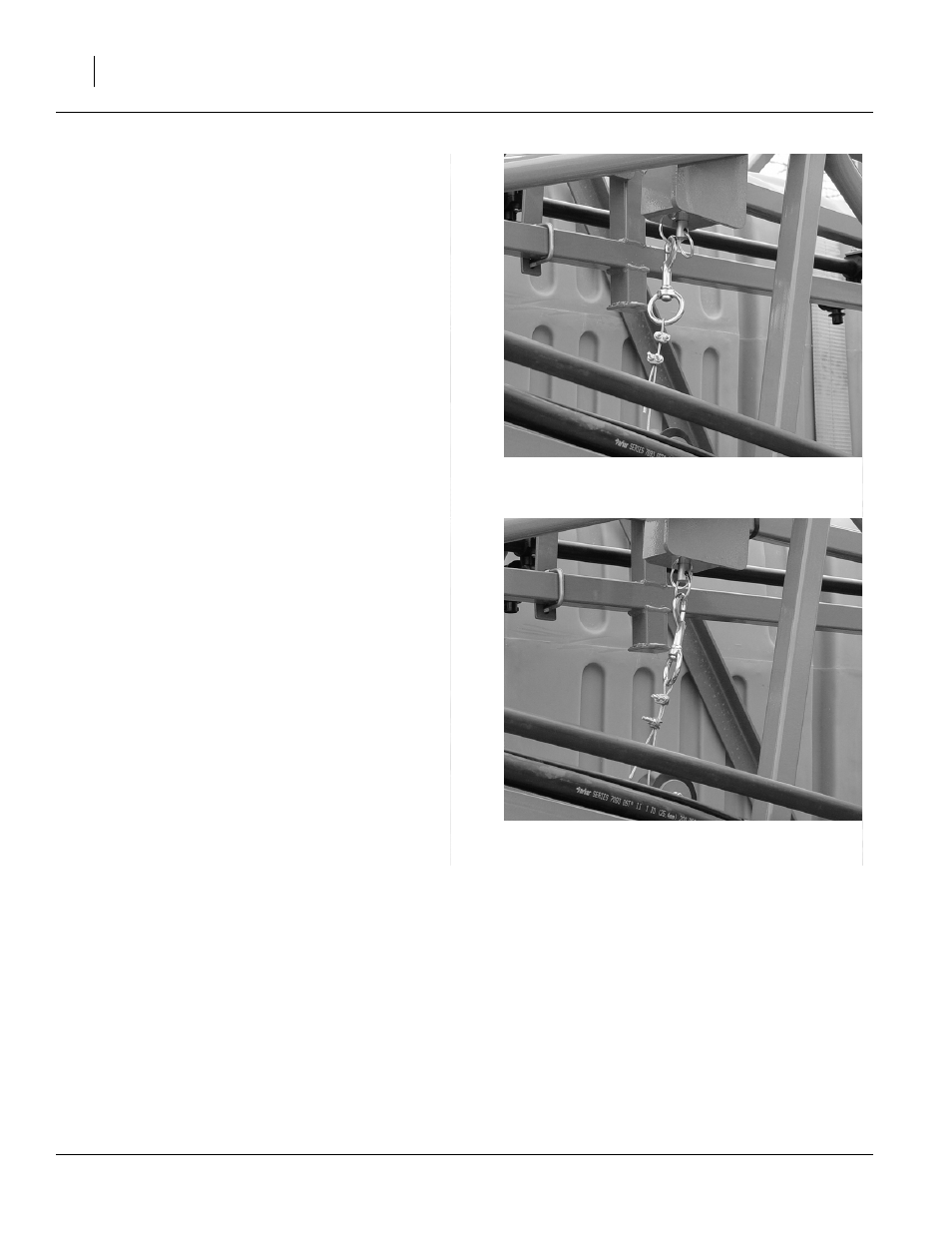 Swivel bolt snap, Figure 2 swivel bolt snap (transport), Figure 3 swivel bolt snap (operation) | Great Plains TSF1290 Predelivery Manual User Manual | Page 10 / 20