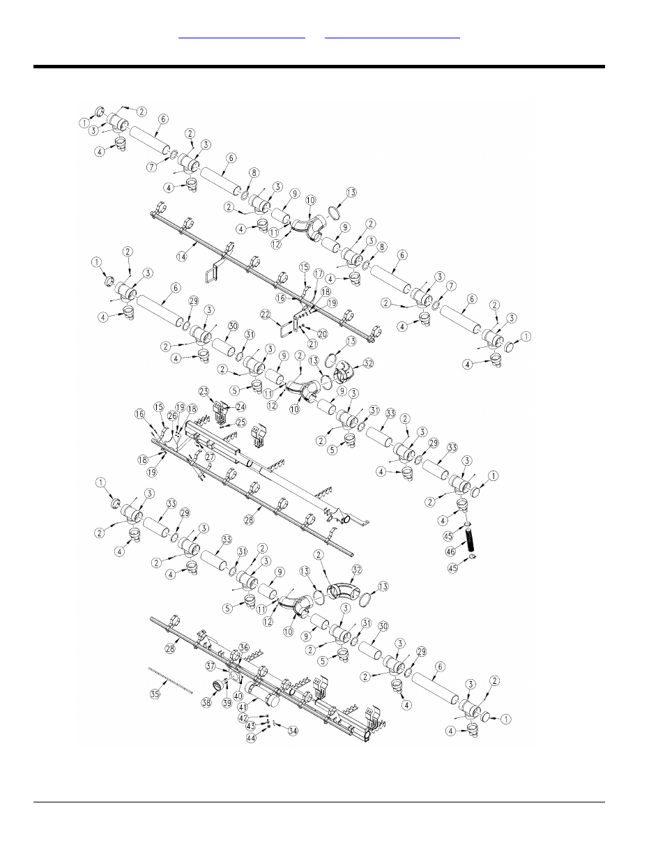 Air delivery 30" spacing twin row | Great Plains YP4025A Parts Manual User Manual | Page 50 / 244