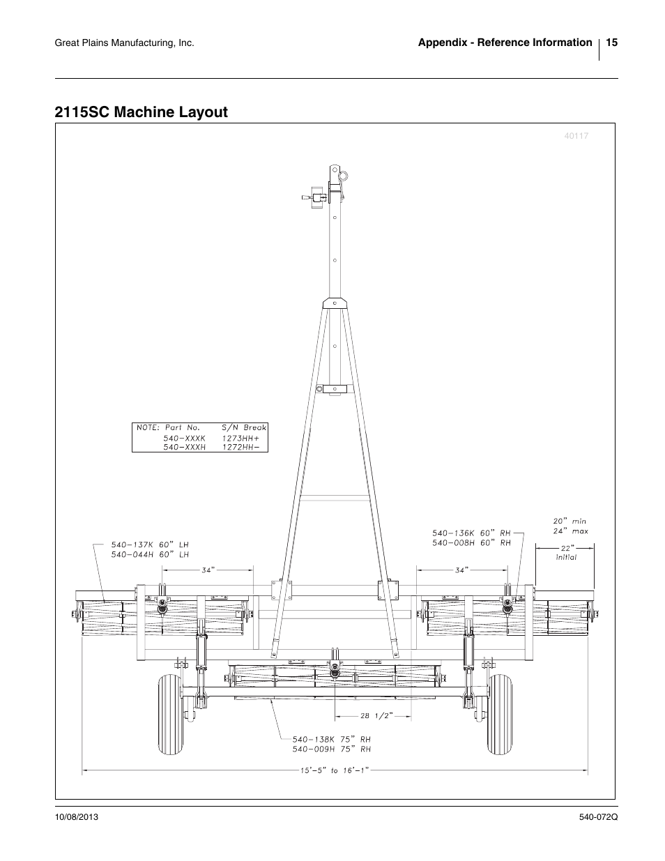 2115sc machine layout | Great Plains 2335SC Predelivery Manual User Manual | Page 19 / 32