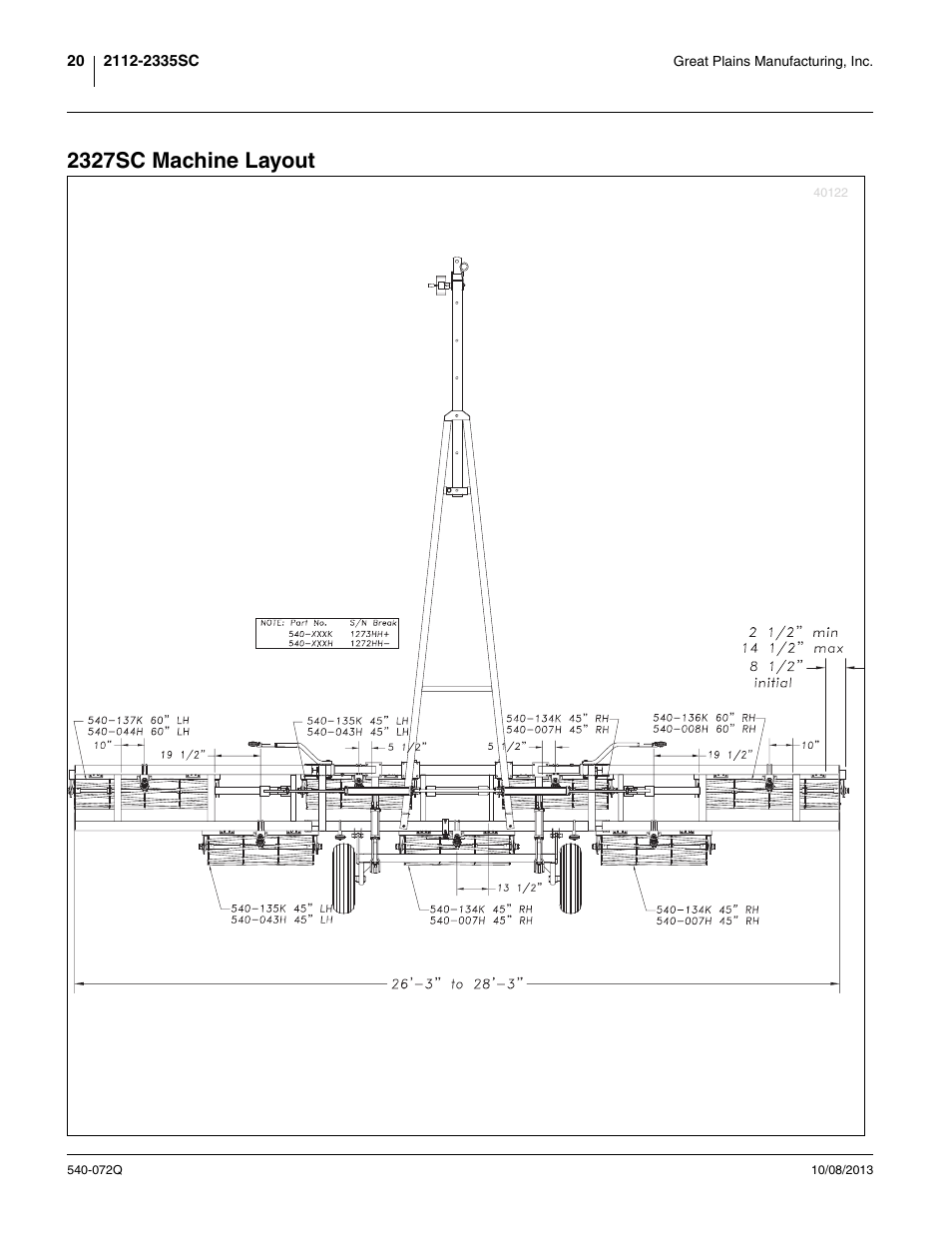 2327sc machine layout | Great Plains 2335SC Predelivery Manual User Manual | Page 24 / 32