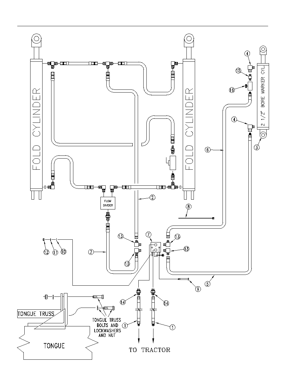 Single hydraulic schematic | Great Plains 2SNT30 Assembly Instructions User Manual | Page 25 / 34