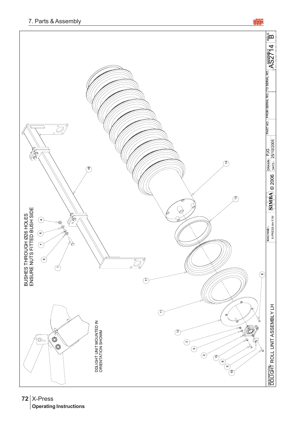Bas2 71 4, X-press, 72 7. parts & assembly | Great Plains SN12759 Assembly Instructions User Manual | Page 38 / 58