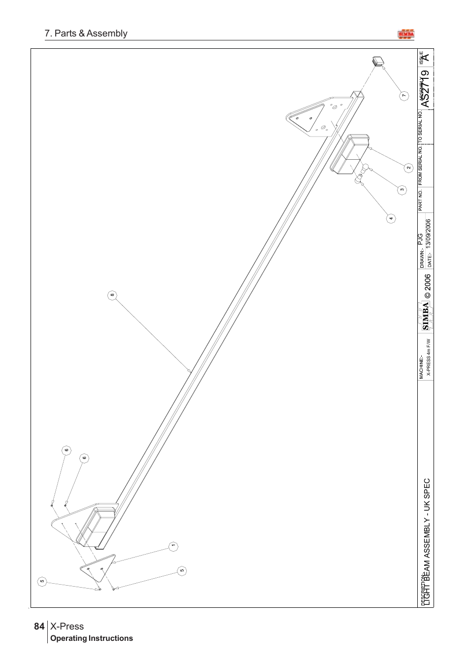 Aas2 71 9, X-press, 84 7. parts & assembly | Great Plains SN12759 Assembly Instructions User Manual | Page 50 / 58