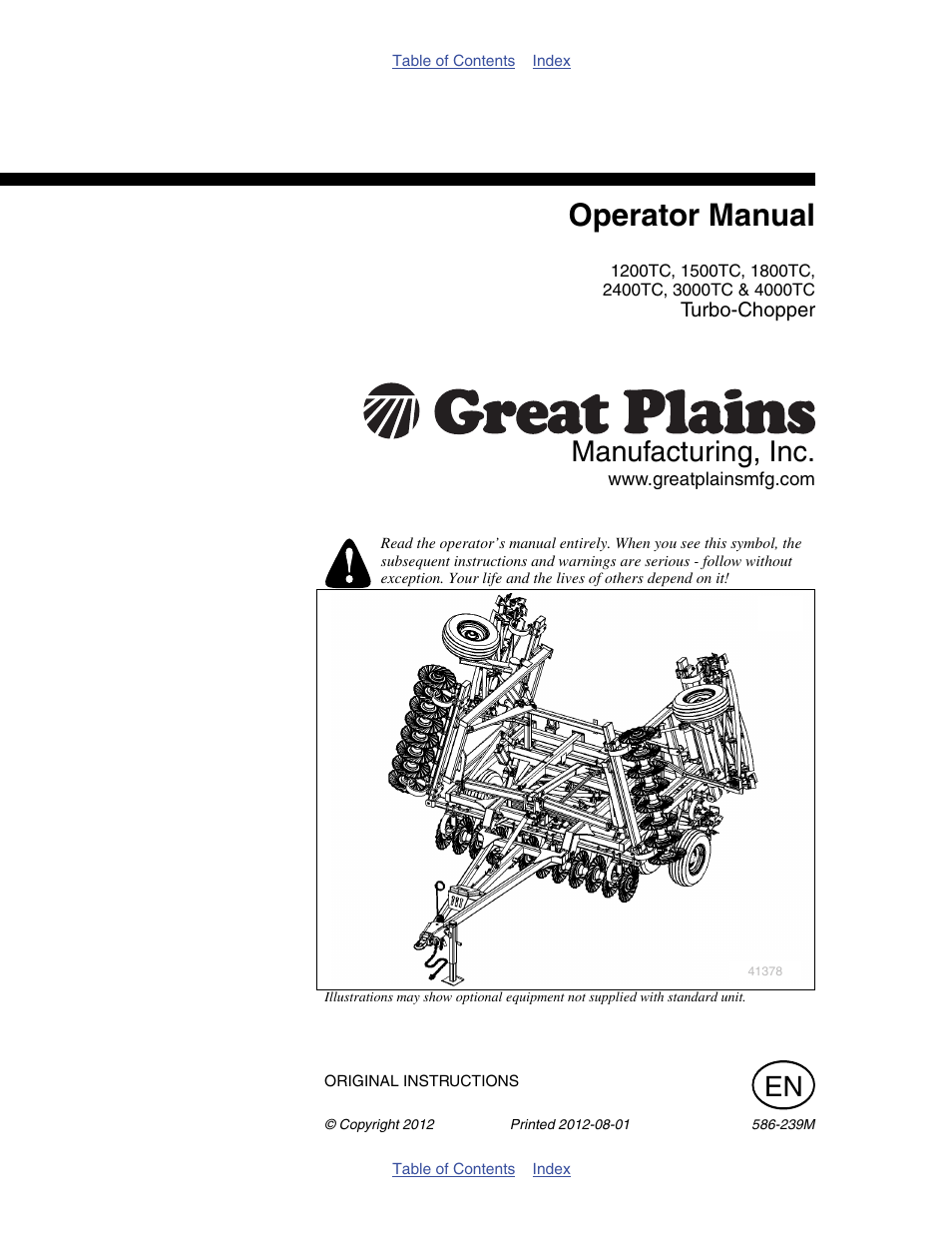 Great Plains 4000TC Operator Manual User Manual | 42 pages