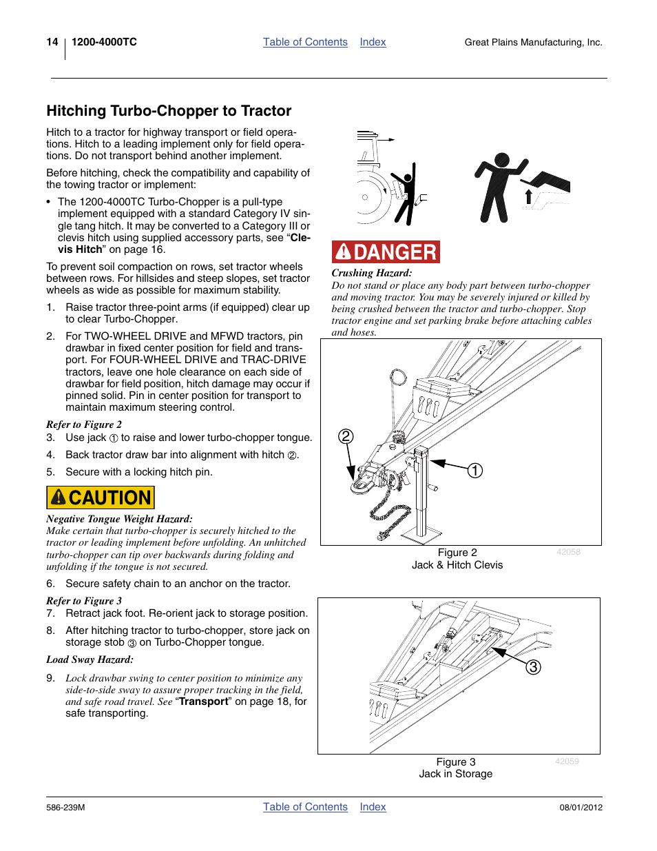 Hitching turbo-chopper to tractor | Great Plains 4000TC Operator Manual User Manual | Page 18 / 42