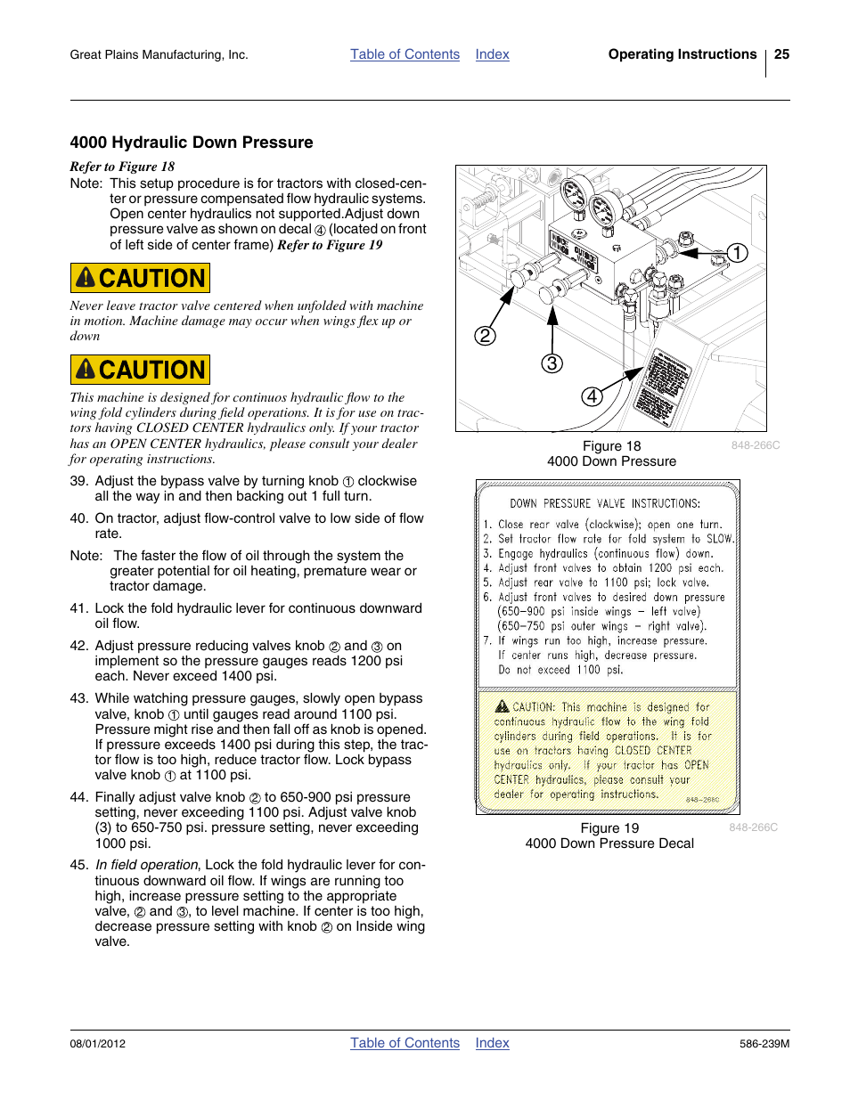 4000 hydraulic down pressure | Great Plains 4000TC Operator Manual User Manual | Page 29 / 42