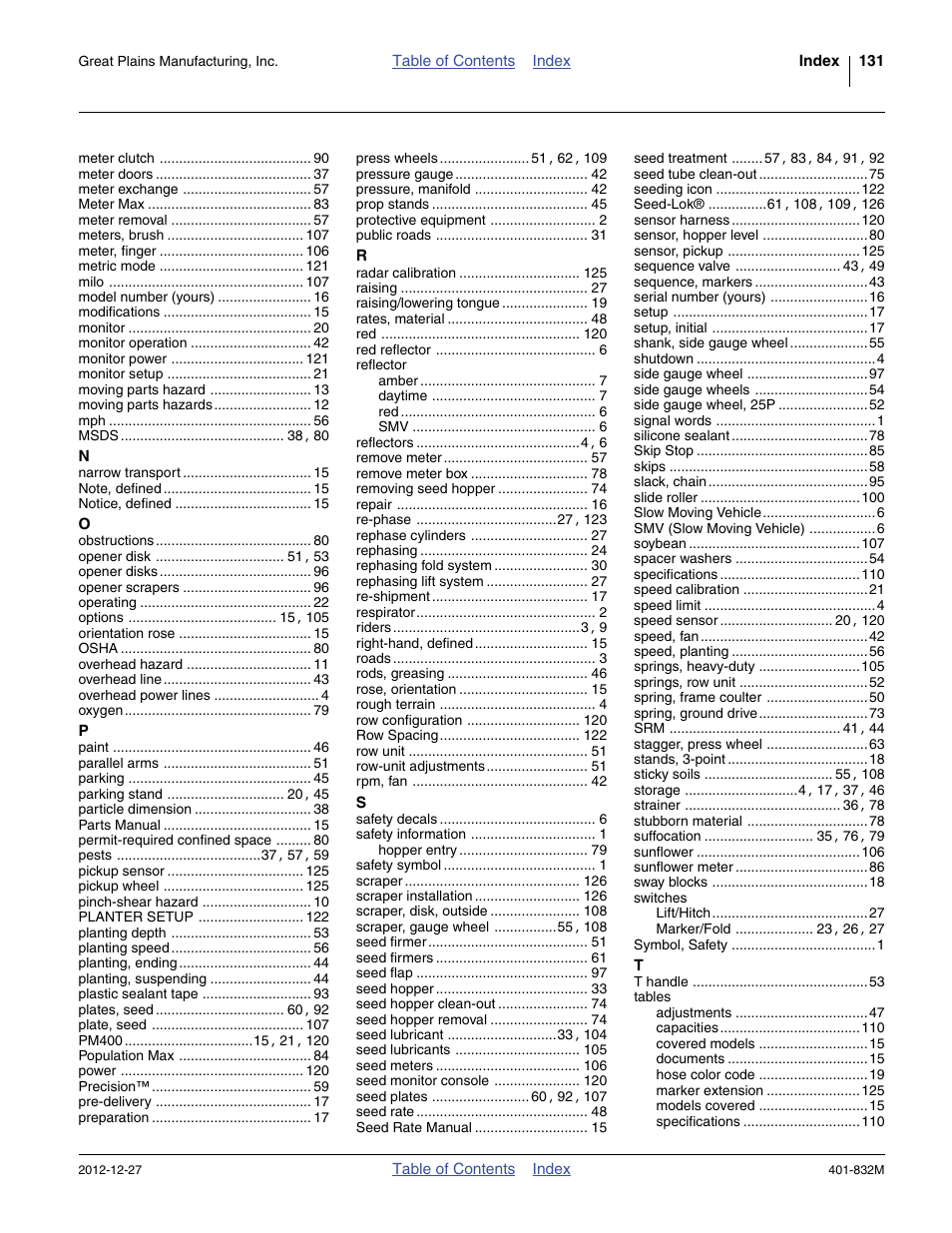 Great Plains YP1630F-1670 Operator Manual User Manual | Page 135 / 138