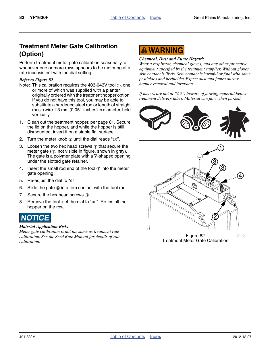 Treatment meter gate calibration (option) | Great Plains YP1630F-1670 Operator Manual User Manual | Page 86 / 138
