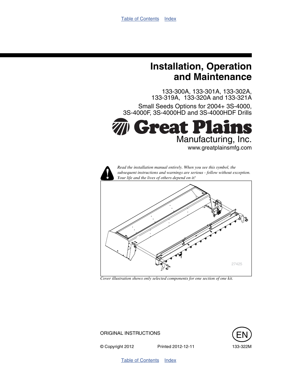 Great Plains 3S-4000HD Assembly Instructions User Manual | 44 pages