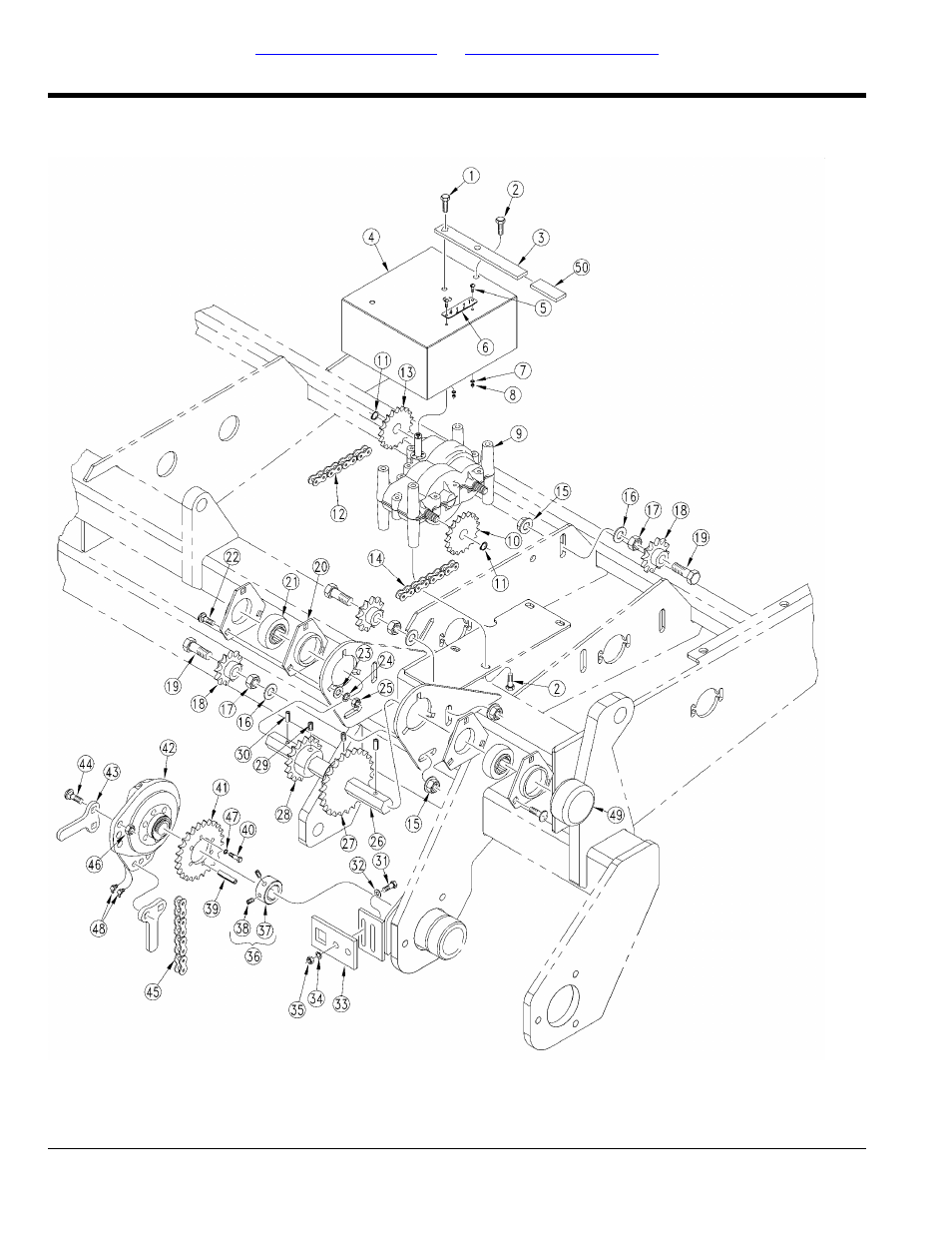 Drive, Table of contents part number index drive | Great Plains 606NT Parts Manual User Manual | Page 50 / 178