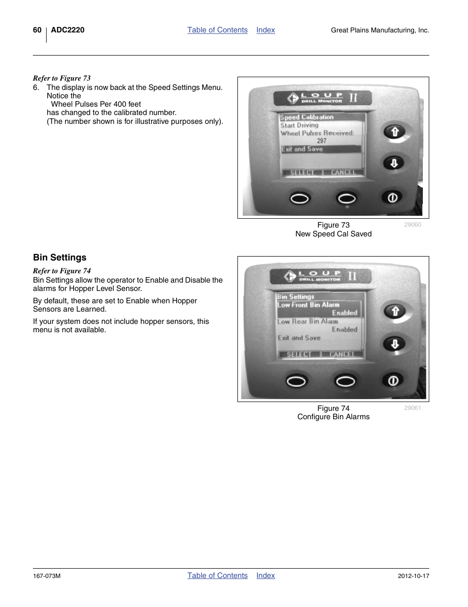 Bin settings | Great Plains ADC2220 Operator Manual User Manual | Page 64 / 136