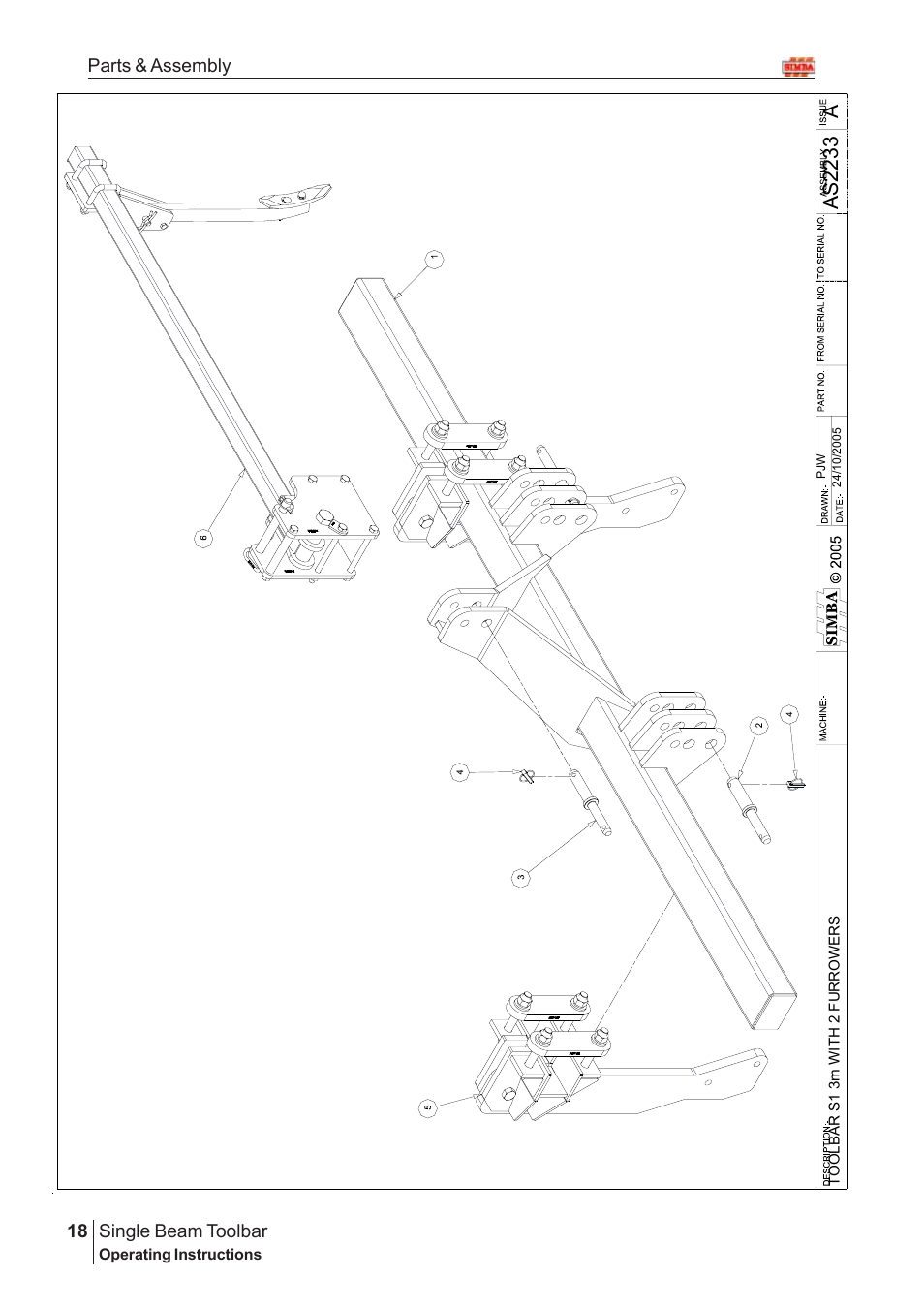 Aas22 3 3 | Great Plains Single Beam Toolbar Assembly Instructions User Manual | Page 2 / 16