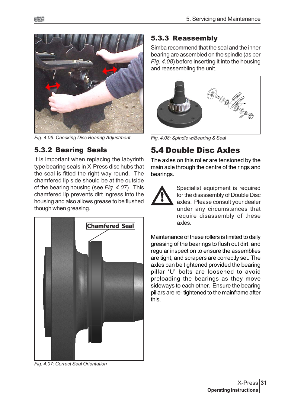 4 double disc axles | Great Plains P15030 Serial No 12724 User Manual | Page 31 / 38