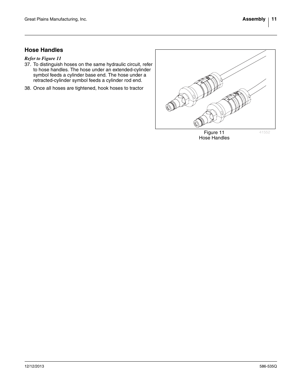 Hose handles | Great Plains 1500TM Predelivery Manual User Manual | Page 15 / 38