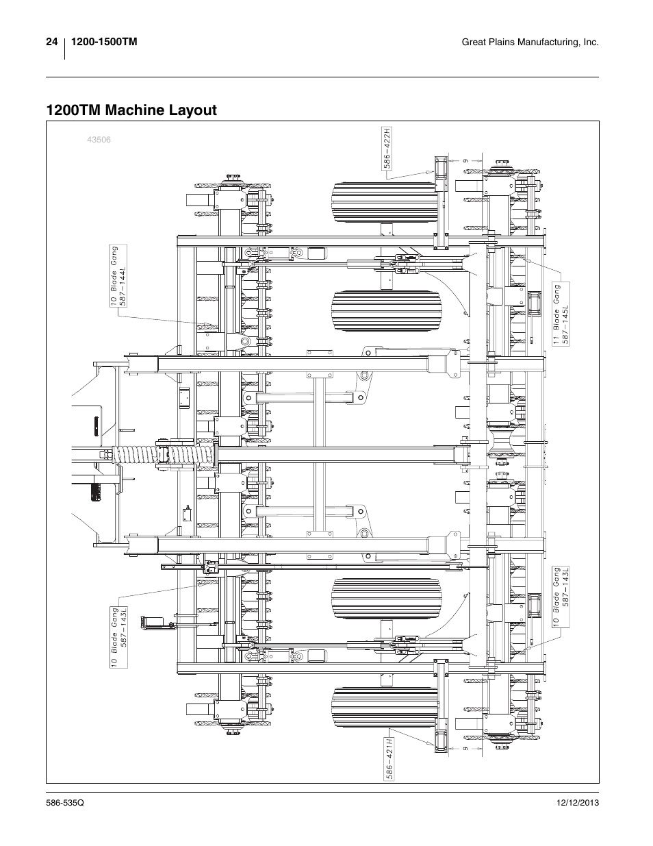 1200tm machine layout | Great Plains 1500TM Predelivery Manual User Manual | Page 28 / 38