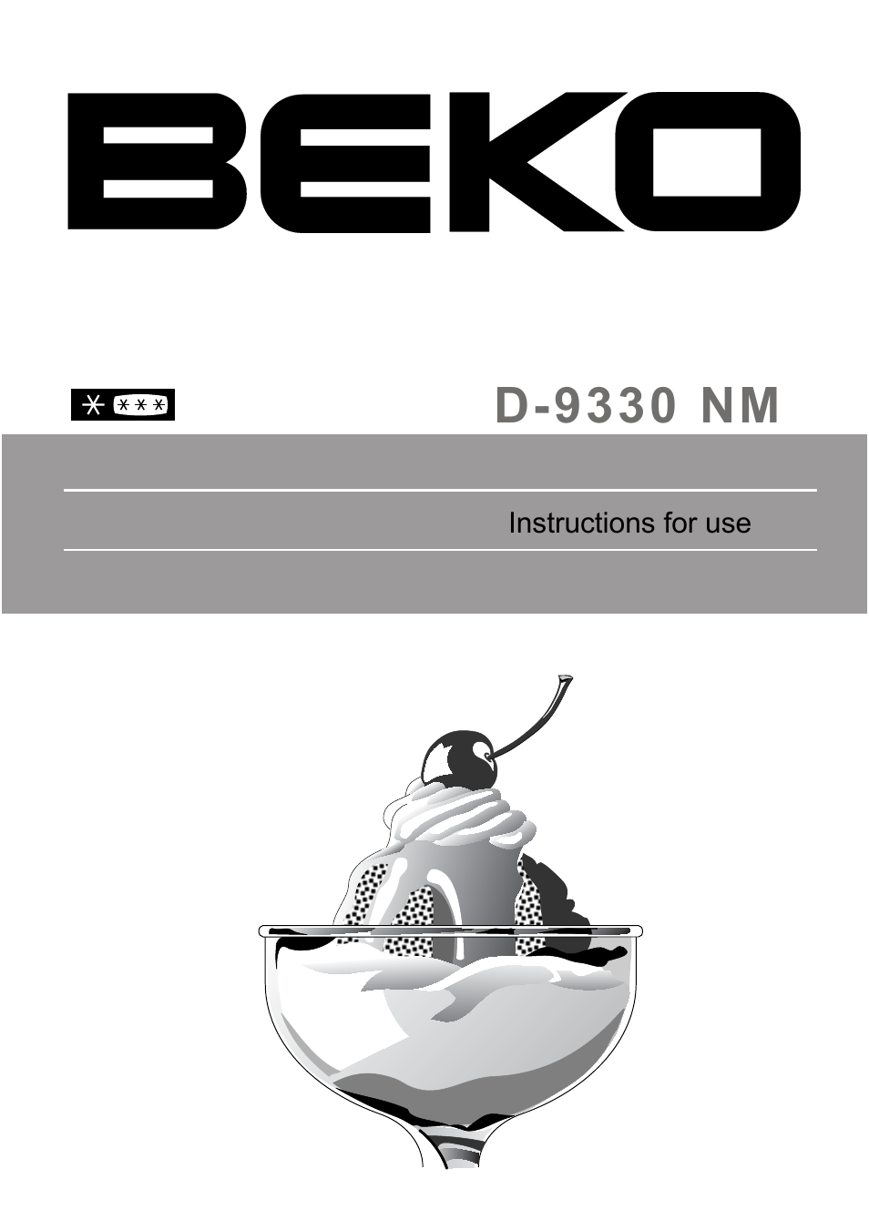 Beko D-9330 NM User Manual | 12 pages