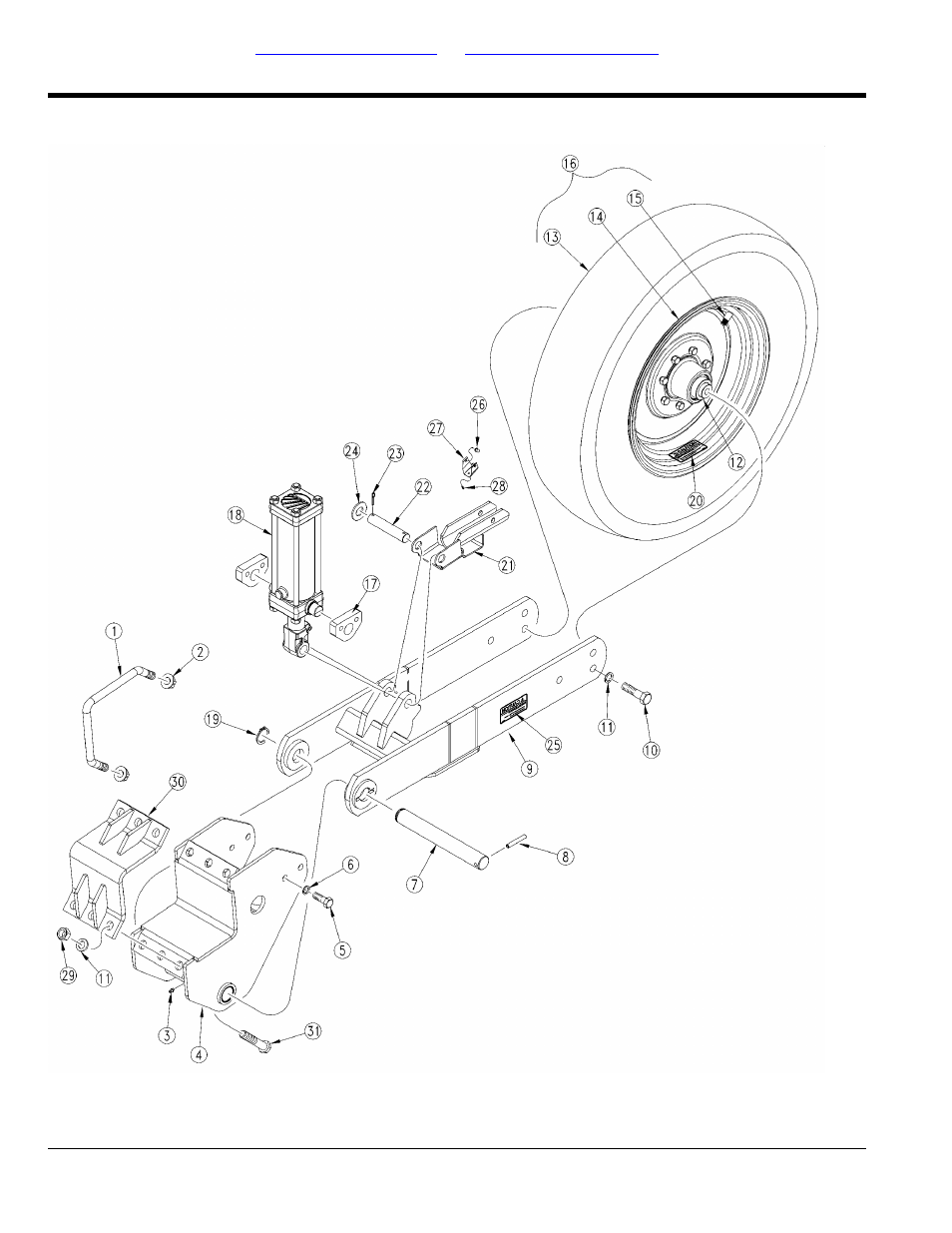 Transport, Gauge wheel, Table of contents part number index gauge wheel | Great Plains YP625PD Parts Manual User Manual | Page 98 / 106