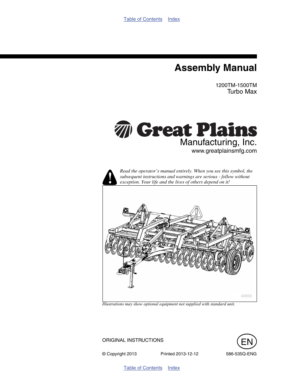 Great Plains 1500TM Assembly Manual User Manual | 42 pages