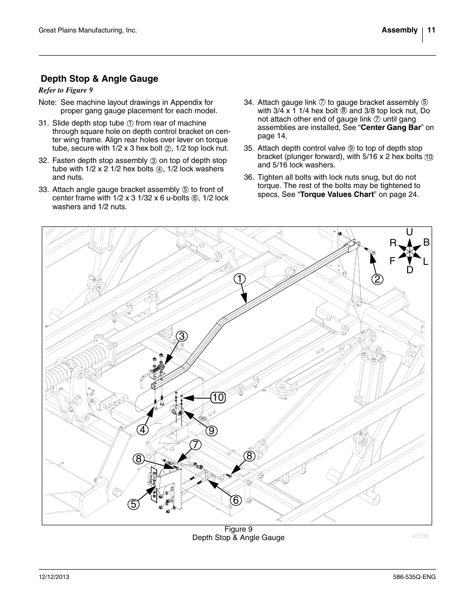 Depth stop & angle gauge | Great Plains 1500TM Assembly Manual User Manual | Page 15 / 42