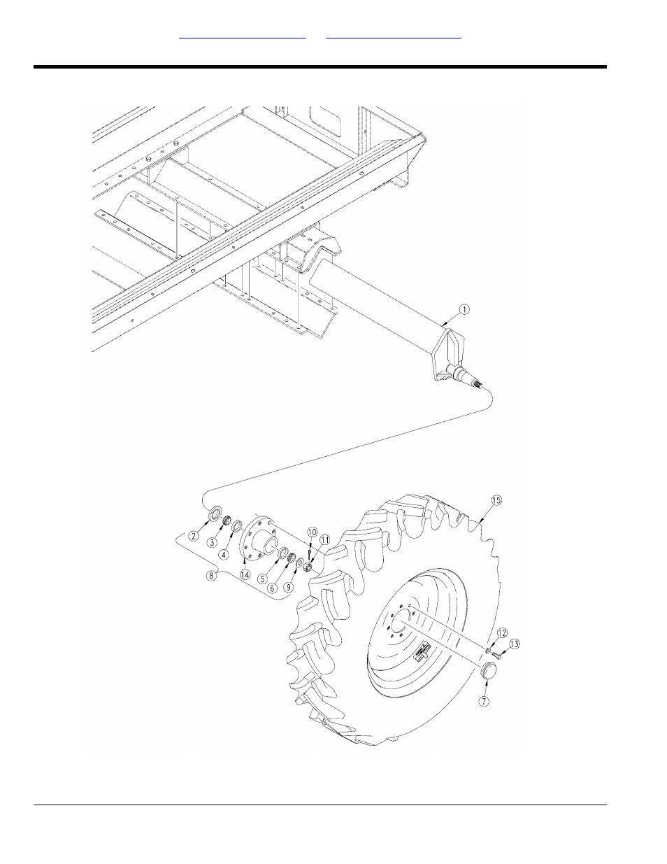 Single axle hub & tire (1000 gallon) | Great Plains TSF1260 Parts Manual User Manual | Page 24 / 216