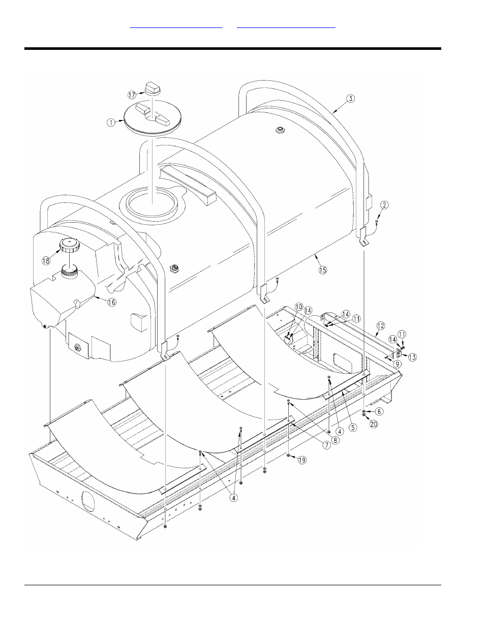 Tank & saddle assembly (1250 gallon) | Great Plains TSF1260 Parts Manual User Manual | Page 36 / 216