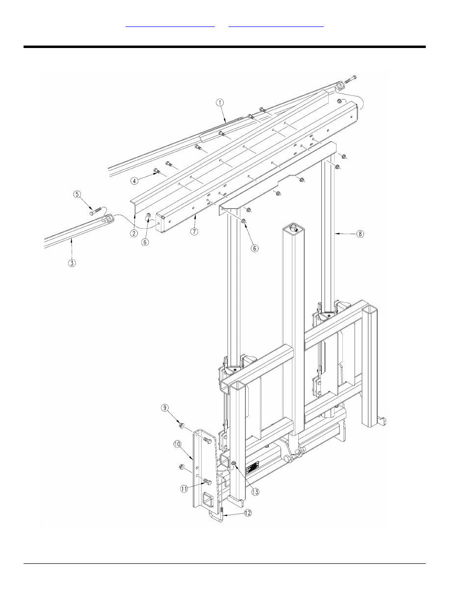 Elevator to frame (s/n a1054f+) (s/n a1003g+) | Great Plains TSF1260 Parts Manual User Manual | Page 42 / 216