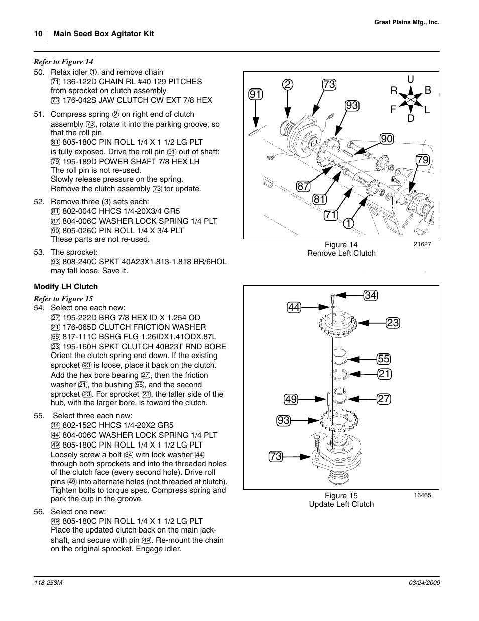 Modify lh clutch | Great Plains 3S-3000HD Assembly Instructions User Manual | Page 10 / 22