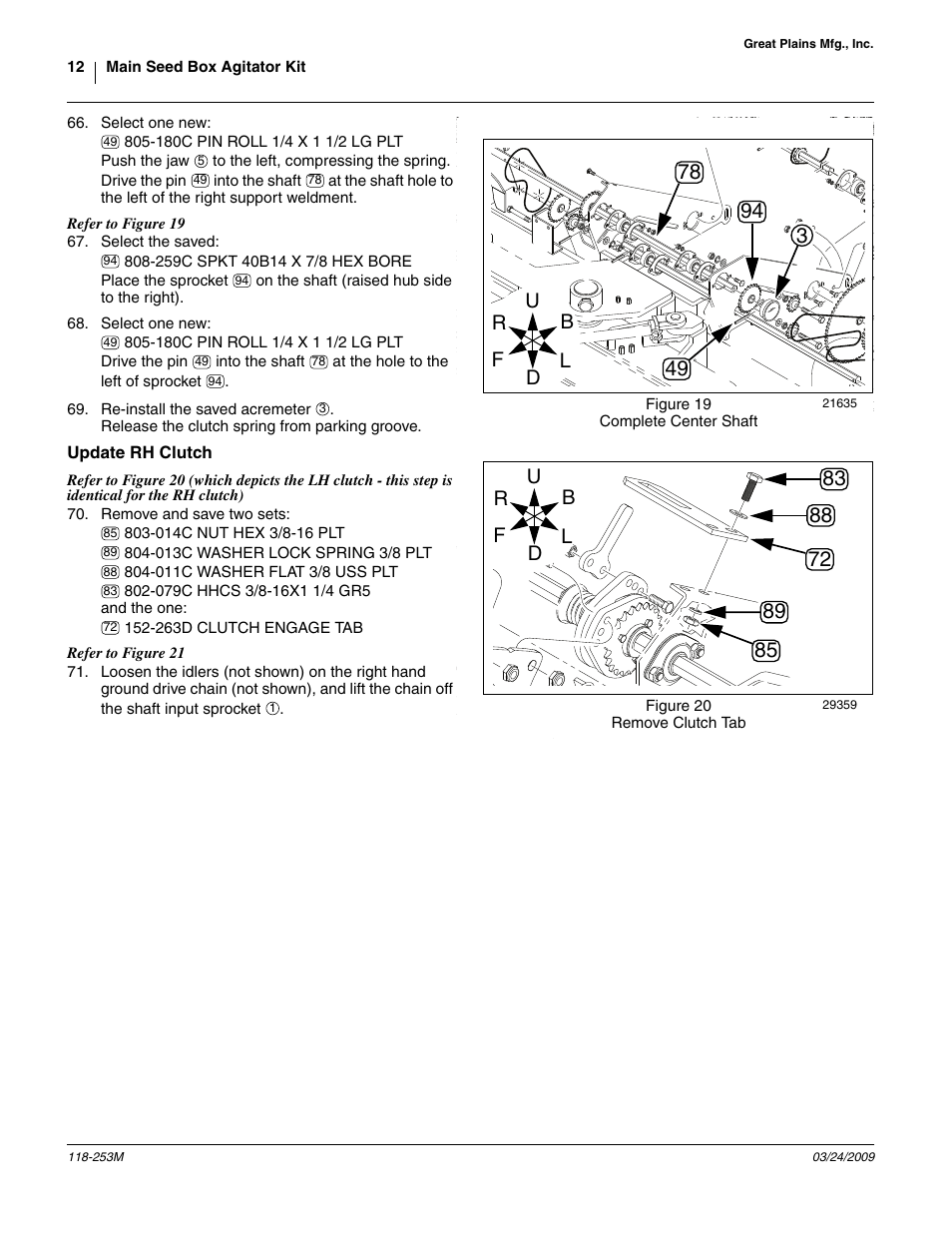 Update rh clutch | Great Plains 3S-3000HD Assembly Instructions User Manual | Page 12 / 22