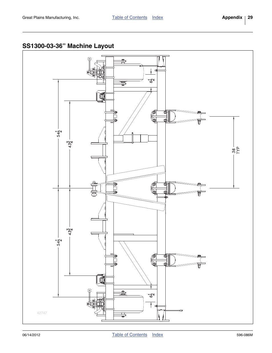 Ss1300-03-36” machine layout | Great Plains SS1700 Operator Manual User Manual | Page 33 / 60