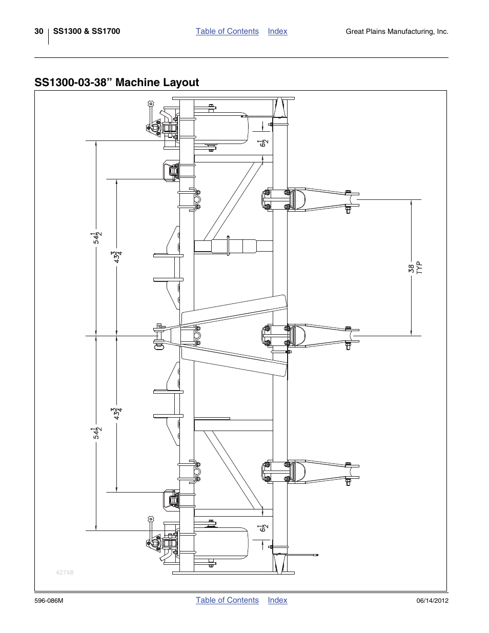 Ss1300-03-38” machine layout | Great Plains SS1700 Operator Manual User Manual | Page 34 / 60