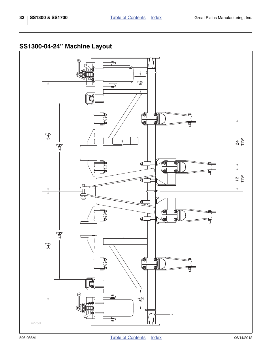 Ss1300-04-24” machine layout | Great Plains SS1700 Operator Manual User Manual | Page 36 / 60