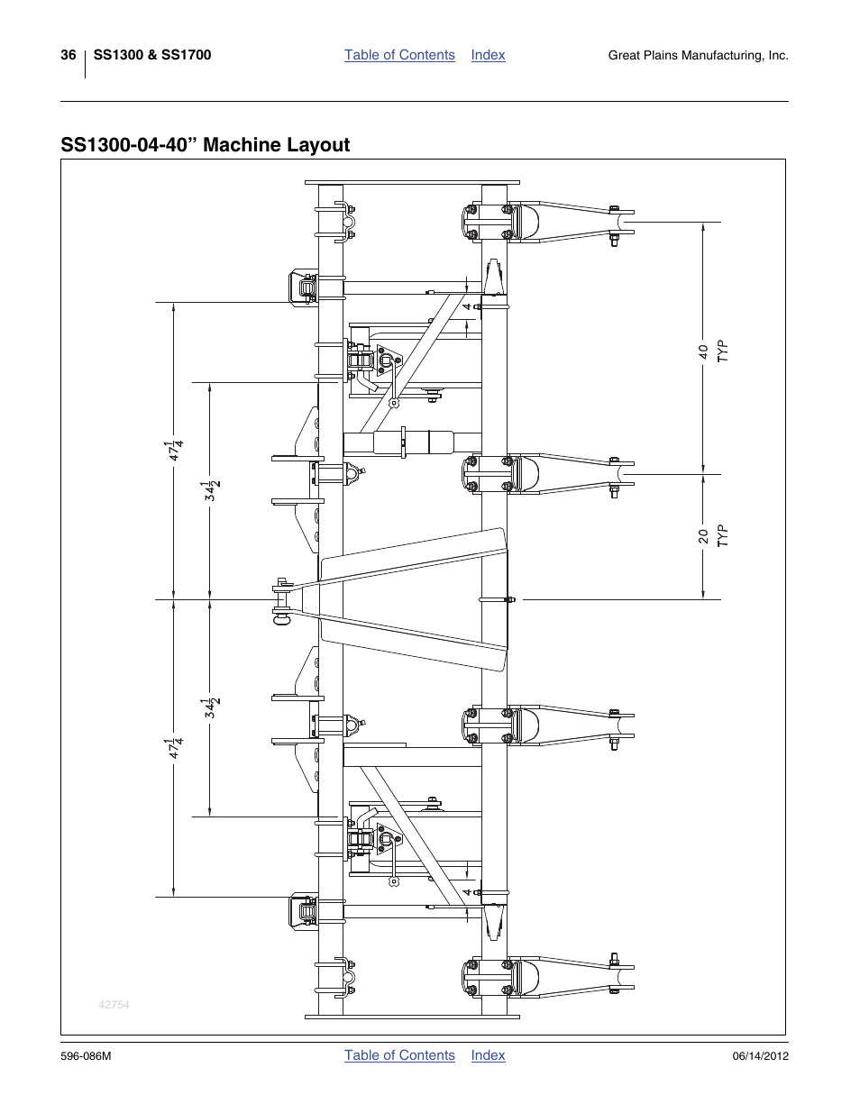 Ss1300-04-40” machine layout | Great Plains SS1700 Operator Manual User Manual | Page 40 / 60