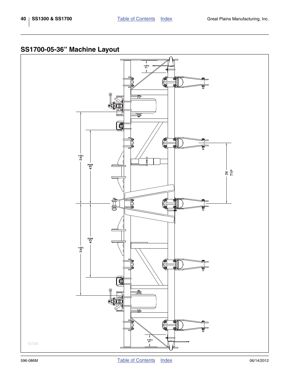 Ss1700-05-36” machine layout | Great Plains SS1700 Operator Manual User Manual | Page 44 / 60