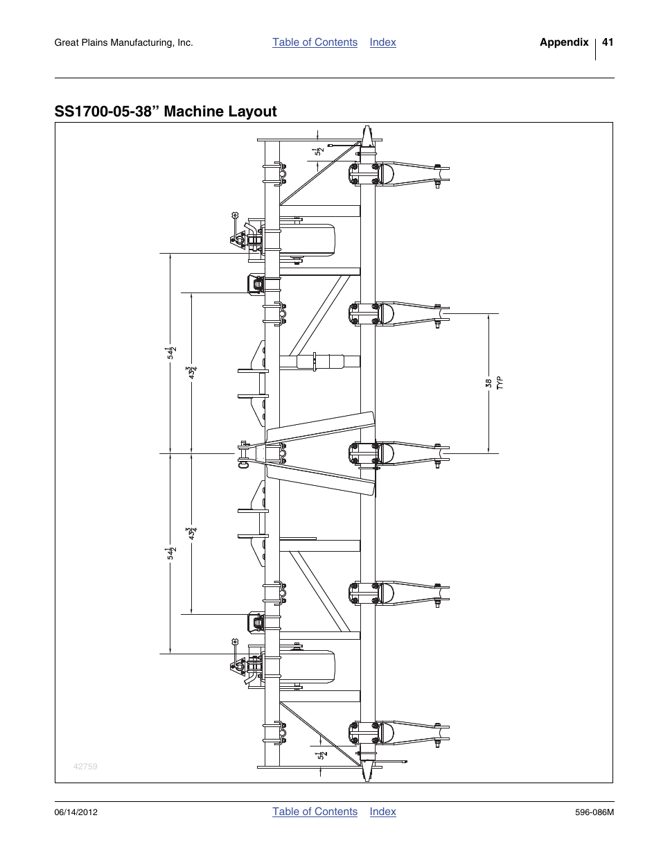 Ss1700-05-38” machine layout | Great Plains SS1700 Operator Manual User Manual | Page 45 / 60