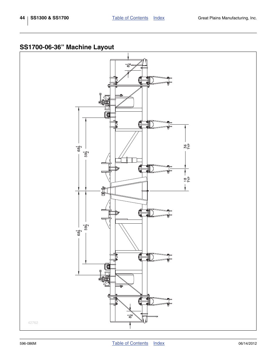 Ss1700-06-36” machine layout | Great Plains SS1700 Operator Manual User Manual | Page 48 / 60