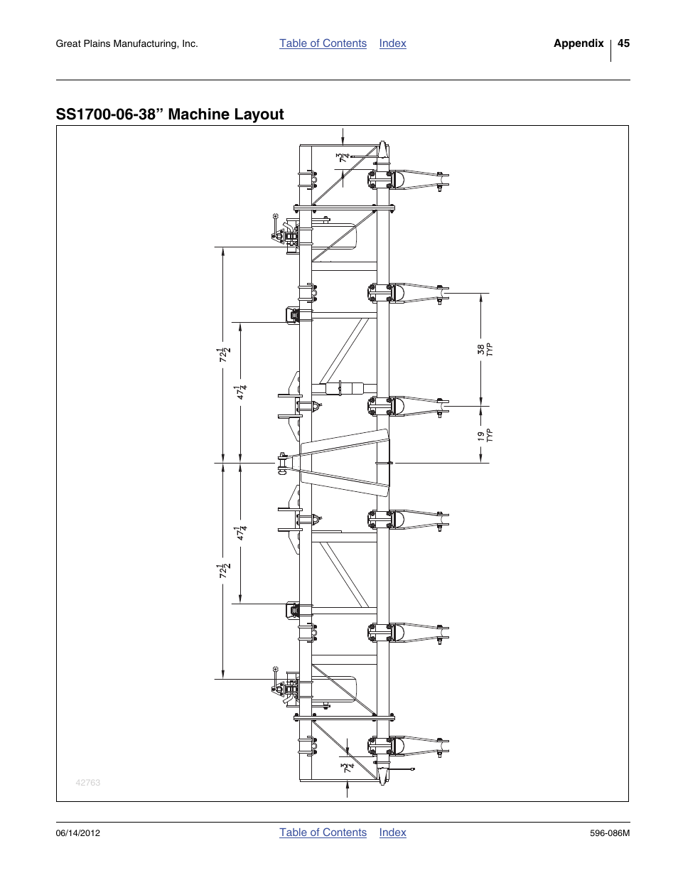 Ss1700-06-38” machine layout | Great Plains SS1700 Operator Manual User Manual | Page 49 / 60